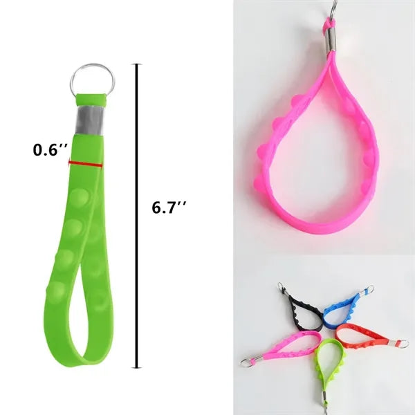 Push-Pop Stress Reliever KeyChain Silicone Key Ring