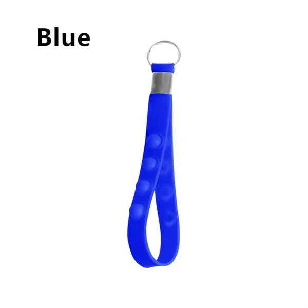Push-Pop Stress Reliever KeyChain Silicone Key Ring