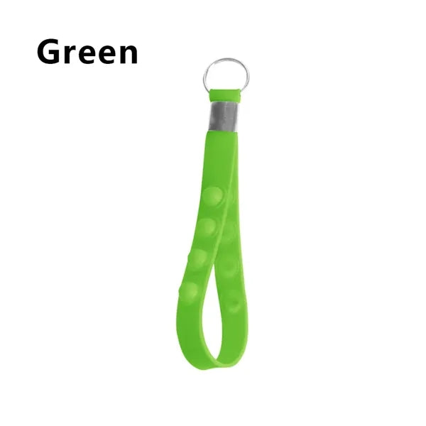Push-Pop Stress Reliever KeyChain Silicone Key Ring