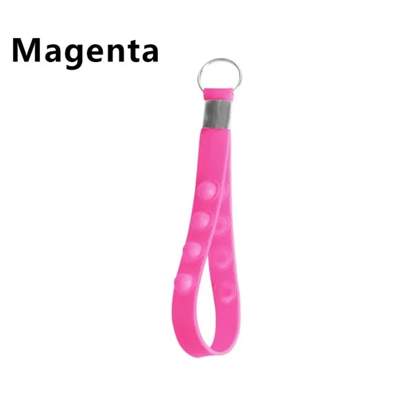 Push-Pop Stress Reliever KeyChain Silicone Key Ring