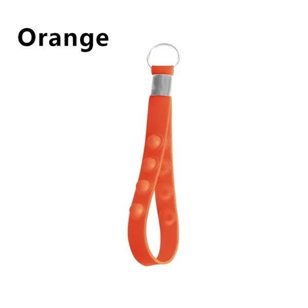 Push-Pop Stress Reliever KeyChain Silicone Key Ring