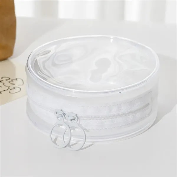 Round Clear PVC Travel Cosmetic Bag