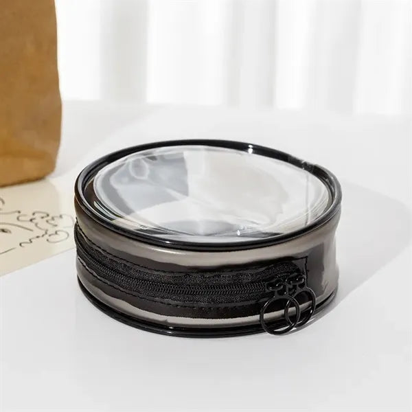 Round Clear PVC Travel Cosmetic Bag
