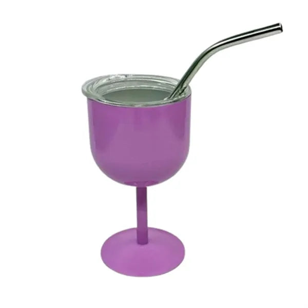4oz Stainless Steel Wine Glasses with Lid