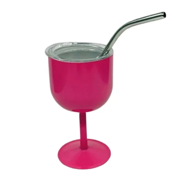 4oz Stainless Steel Wine Glasses with Lid