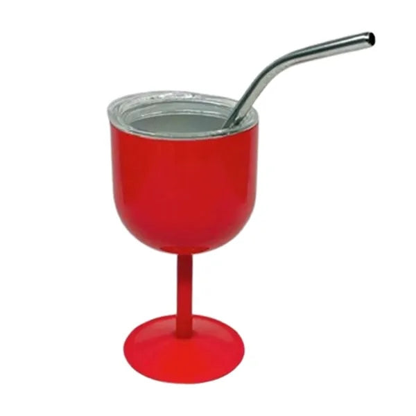 4oz Stainless Steel Wine Glasses with Lid