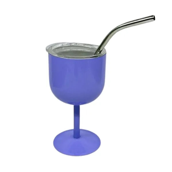 4oz Stainless Steel Wine Glasses with Lid