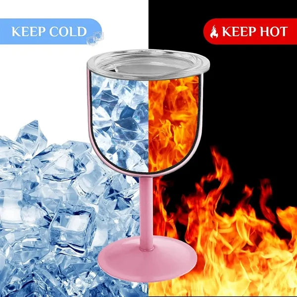 4oz Stainless Steel Wine Glasses with Lid
