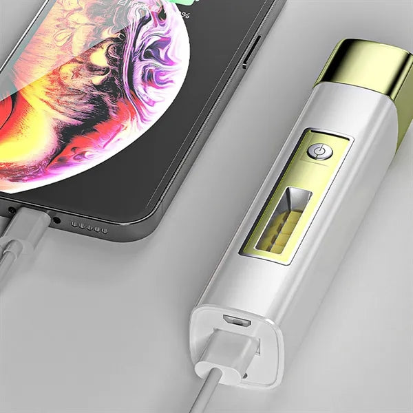 Portable strong light flashlight with power bank