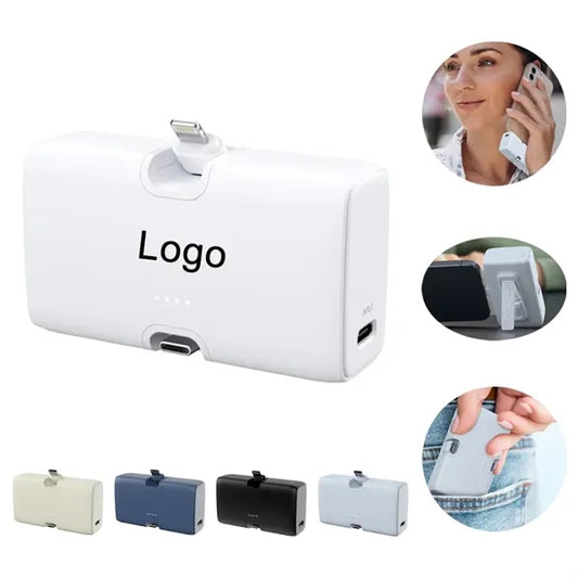 5000mAh Capsule Power Bank with 2 Built-in Connector