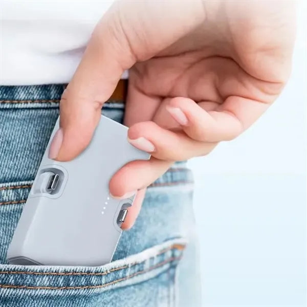 5000mAh Capsule Power Bank with 2 Built-in Connector