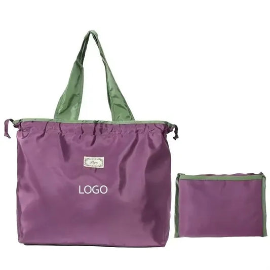 19.68 inch polyester drawstring foldable tote bag