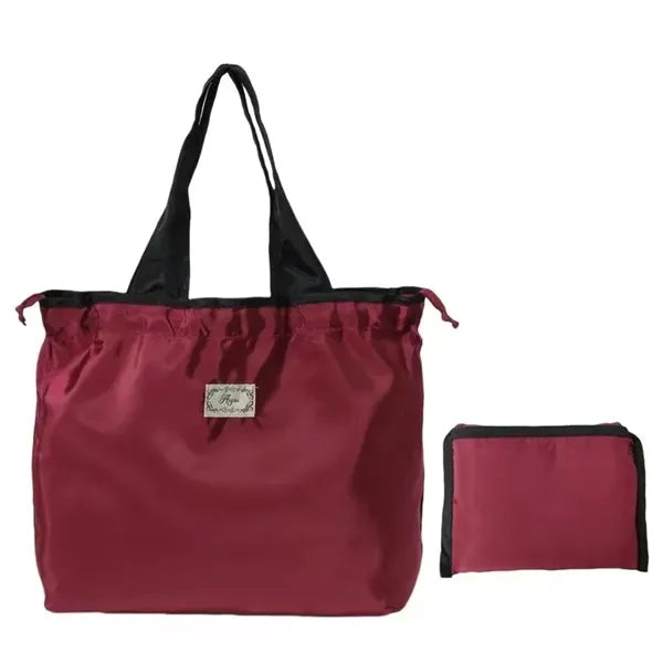 19.68 inch polyester drawstring foldable tote bag
