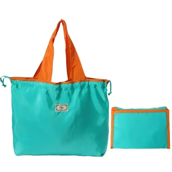 19.68 inch polyester drawstring foldable tote bag