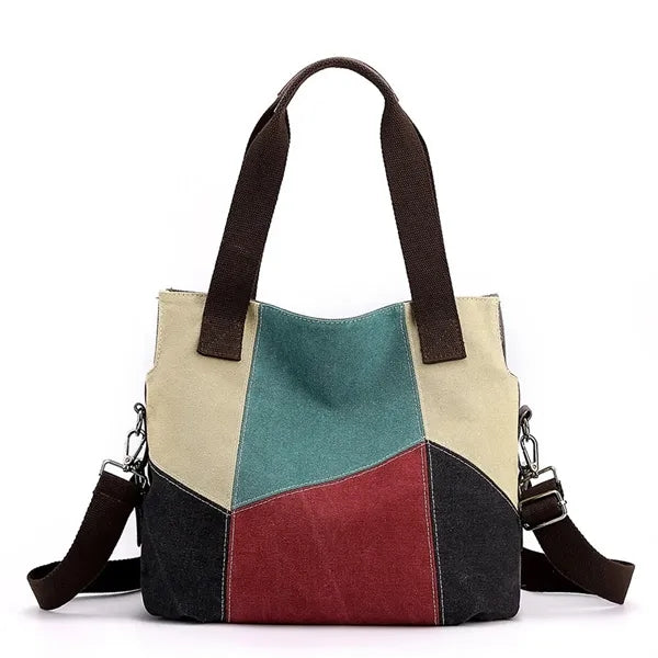 Hobo Tote Bag for Women Color Block