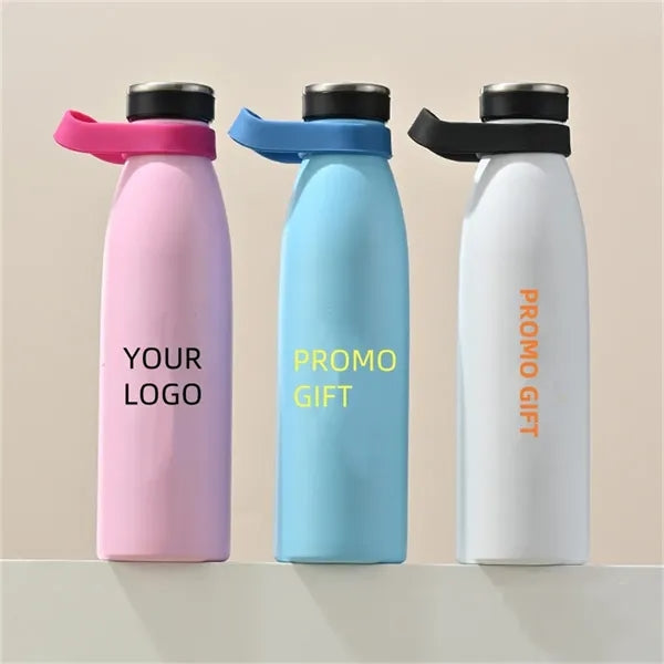 17oz Milk Insulated Water Bottle Coffee with Silicone Handle