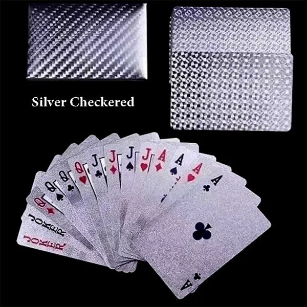 Waterproof Poker Cards With Silver Foil