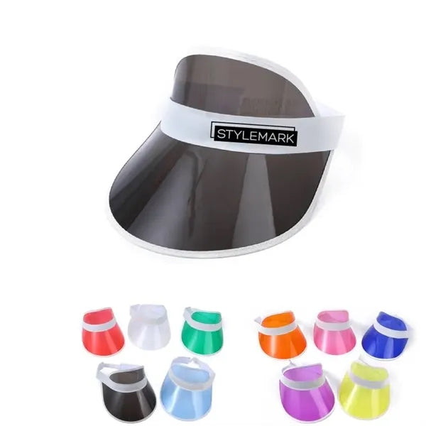 Unisex Candy Color Sun Visors Hats Plastic