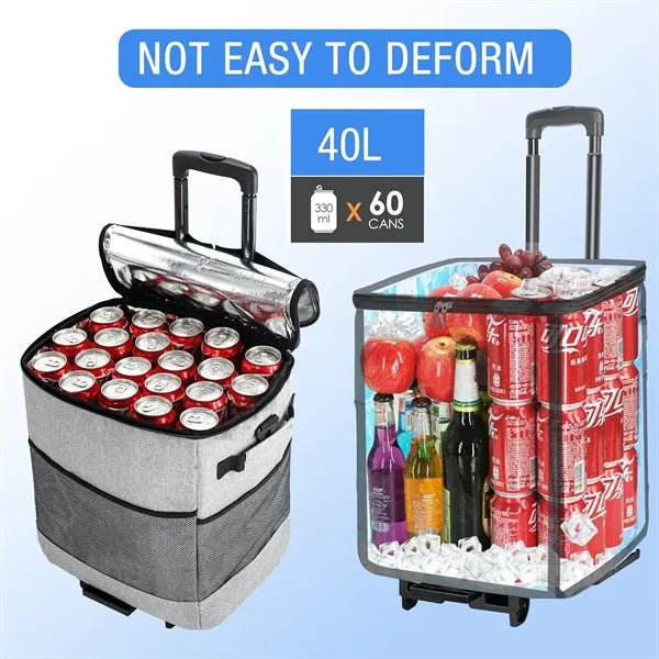 40 L Collapsible Rolling Cooler