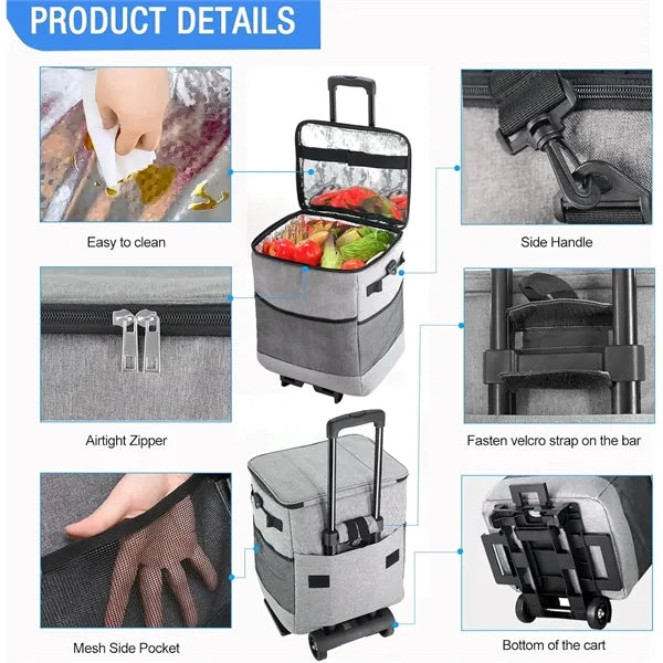 40 L Collapsible Rolling Cooler