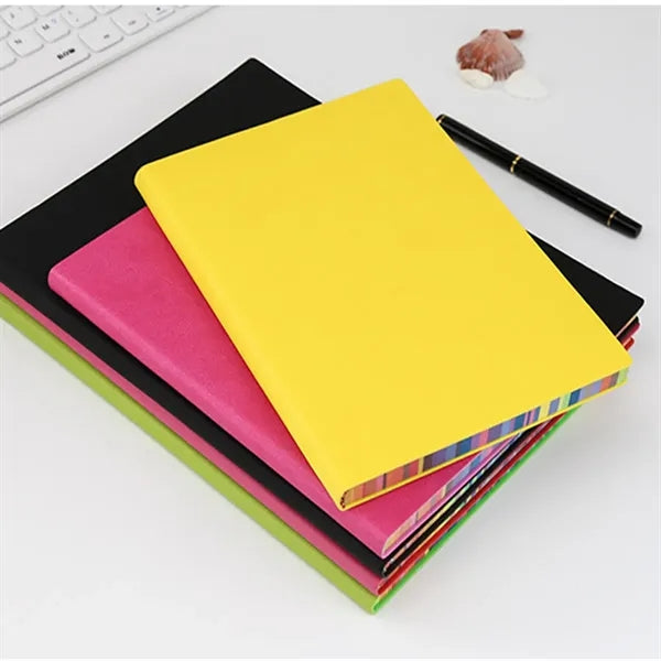 A5 Soft Cover Rainbow Edge Cute Notebook Simple Thick