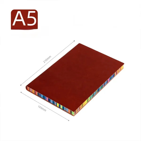 A5 Soft Cover Rainbow Edge Cute Notebook Simple Thick