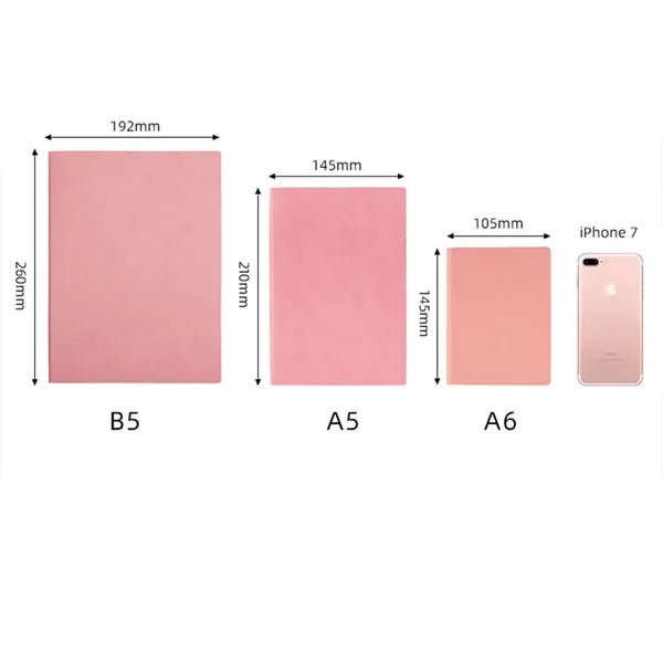 A5 Soft Cover Rainbow Edge Cute Notebook Simple Thick