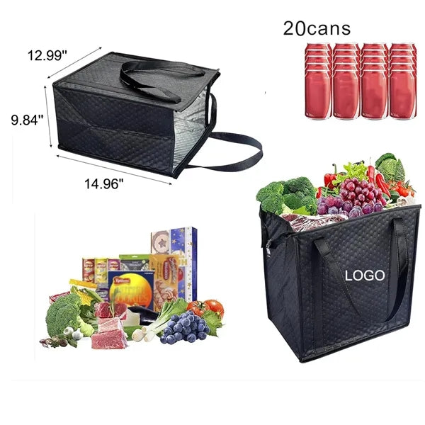 Large Capacity Tote Insulated Shopping Bag With Handle