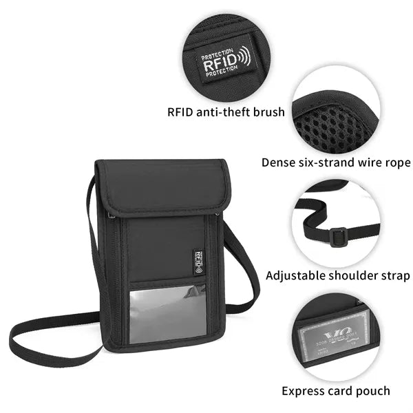 Passport Holder Organizer Case with RFID Blocking