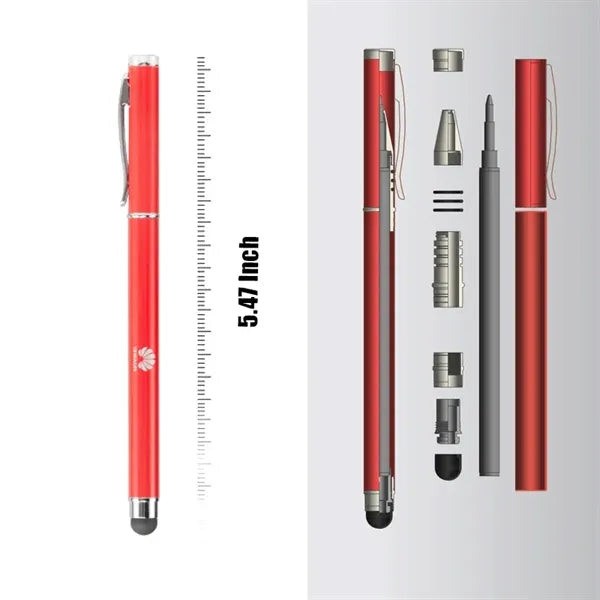 2 in 1 Touch Screen Metal Stylus Ballpoint Pen