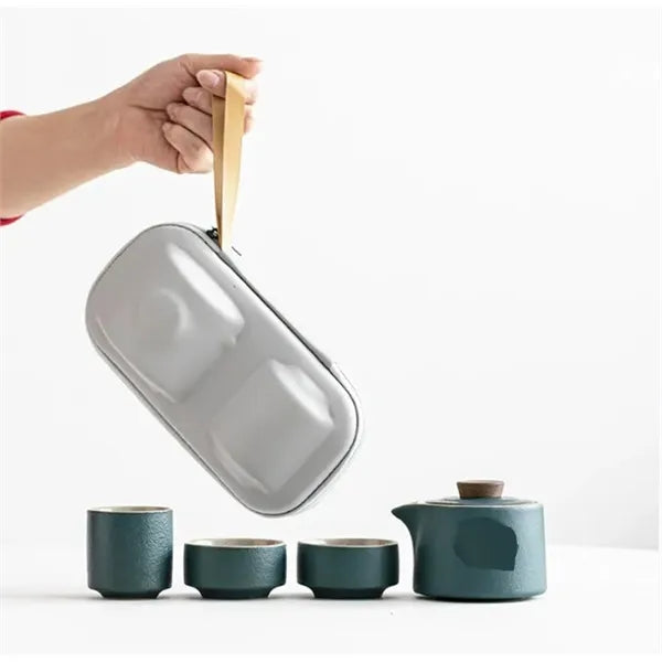 Travel Ceramic Tea Set with Portability