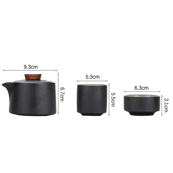 Travel Ceramic Tea Set with Portability