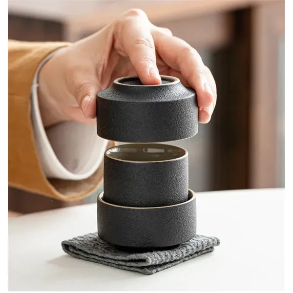 Travel Ceramic Tea Set with Portability