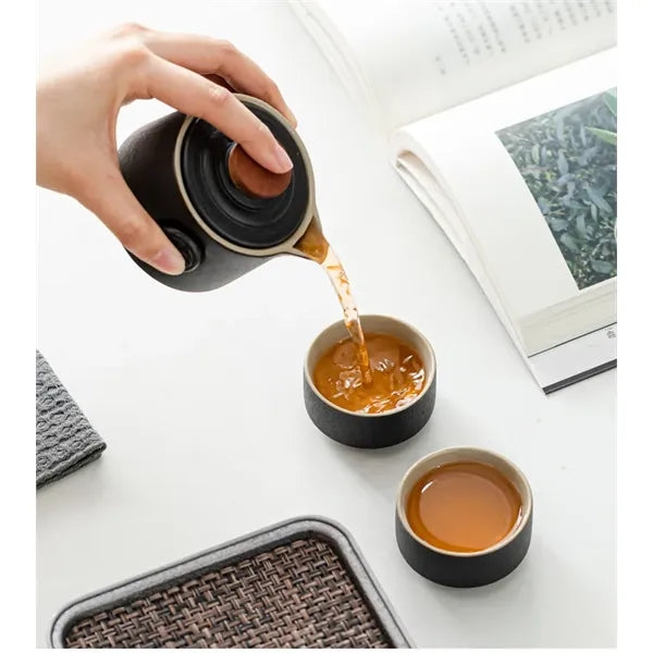 Travel Ceramic Tea Set with Portability