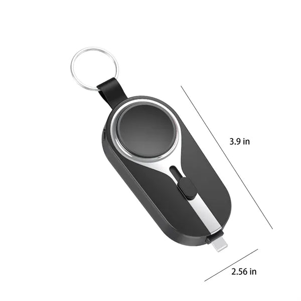 Mini Keycha in Power Bank With Watch Charger And Retractable