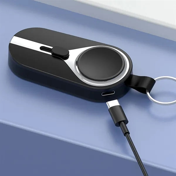 Mini Keycha in Power Bank With Watch Charger And Retractable