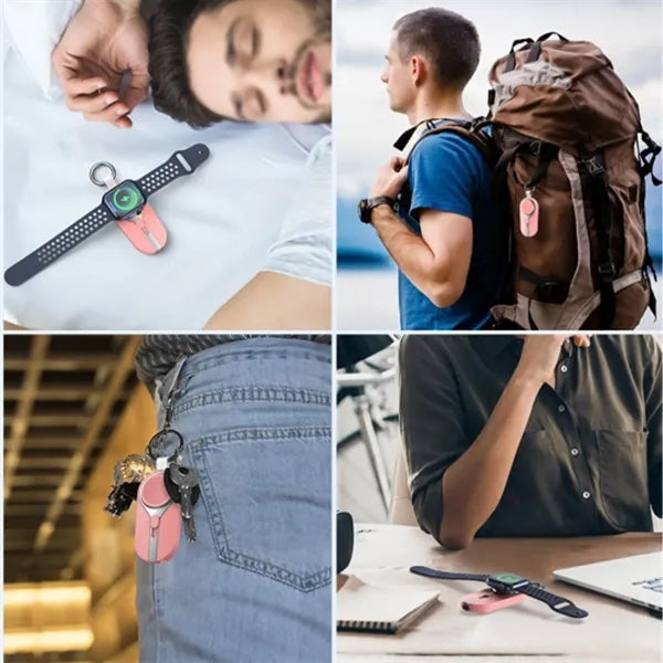 Mini Keycha in Power Bank With Watch Charger And Retractable