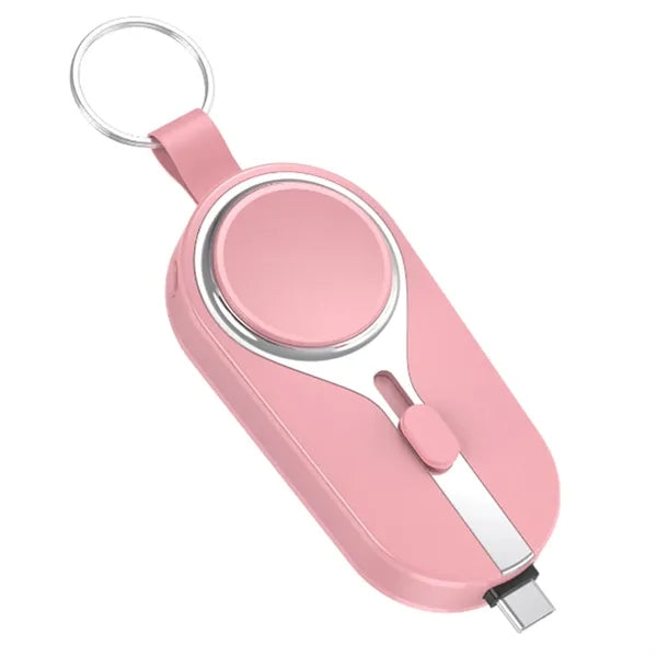 Mini Keycha in Power Bank With Watch Charger And Retractable