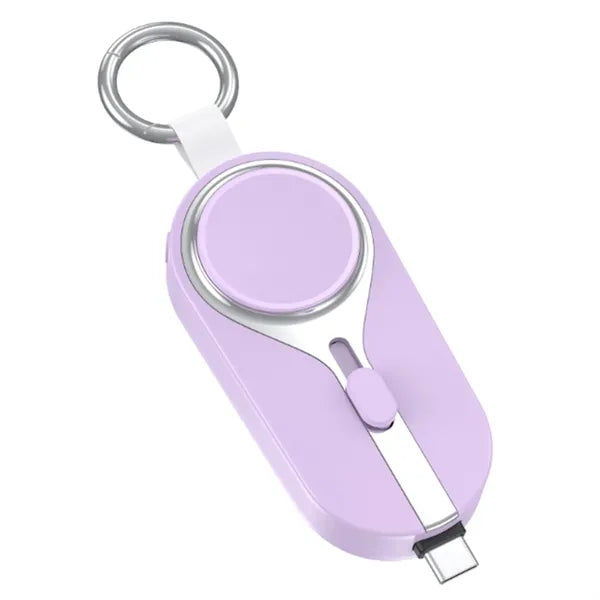 Mini Keycha in Power Bank With Watch Charger And Retractable