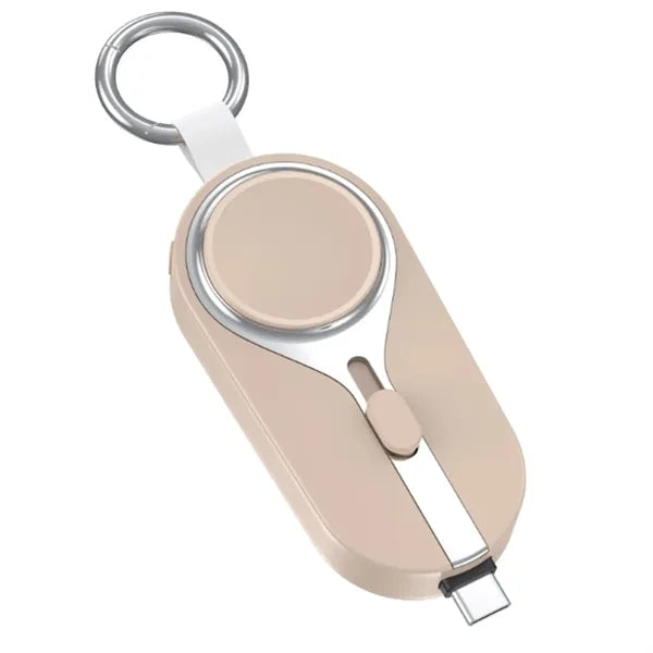 Mini Keycha in Power Bank With Watch Charger And Retractable