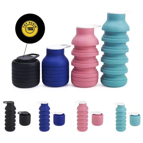 Silicone Outdoor Sports Folding Water Bottle