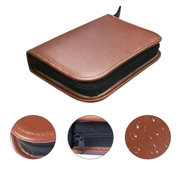 All in 1 PU Leather Multi-Compartment Golf Organizer Case