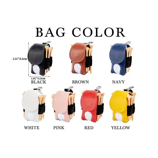 Mini PU Golf Tee Organizer Pouch