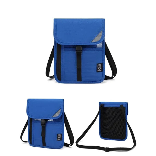Passport Holder Neck Wallet with RFID Blocking