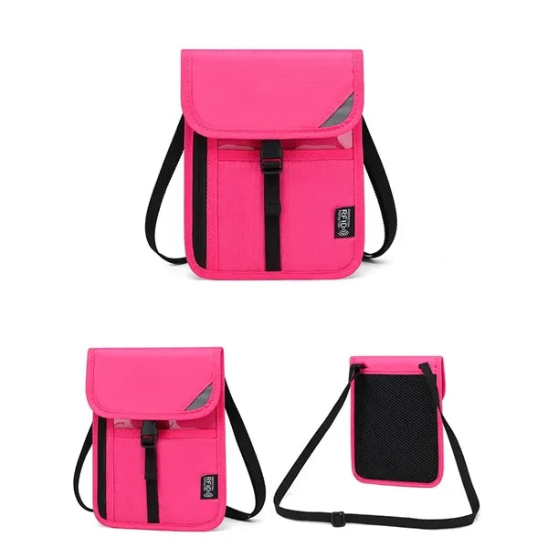 Passport Holder Neck Wallet with RFID Blocking