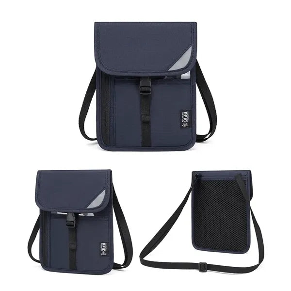 Passport Holder Neck Wallet with RFID Blocking