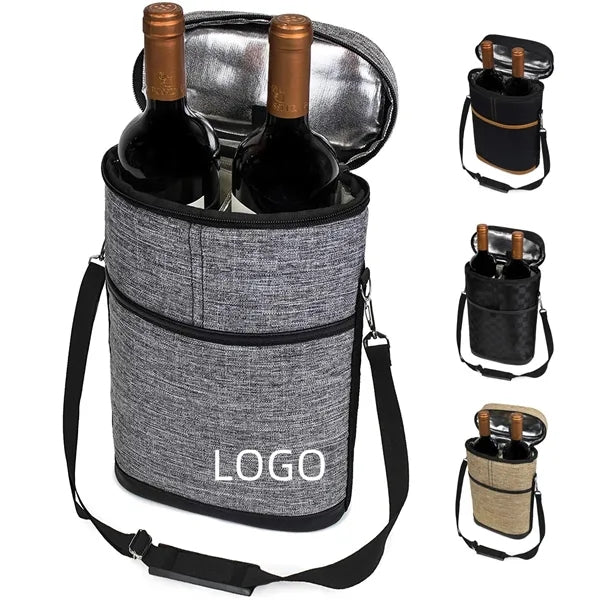 Double Bottle Wine Tote Carrier