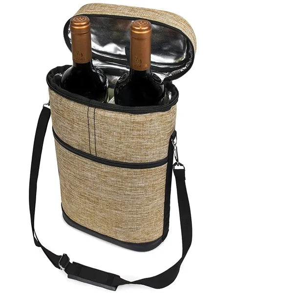 Double Bottle Wine Tote Carrier
