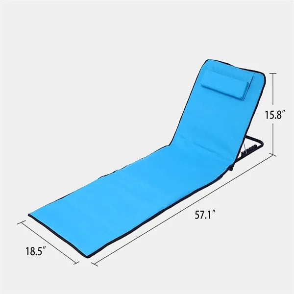 Foldable Beach Chair Adjustable Gears Stool
