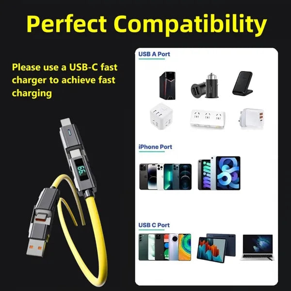 Fast Charging Self Rolling Magnetic Data Cable